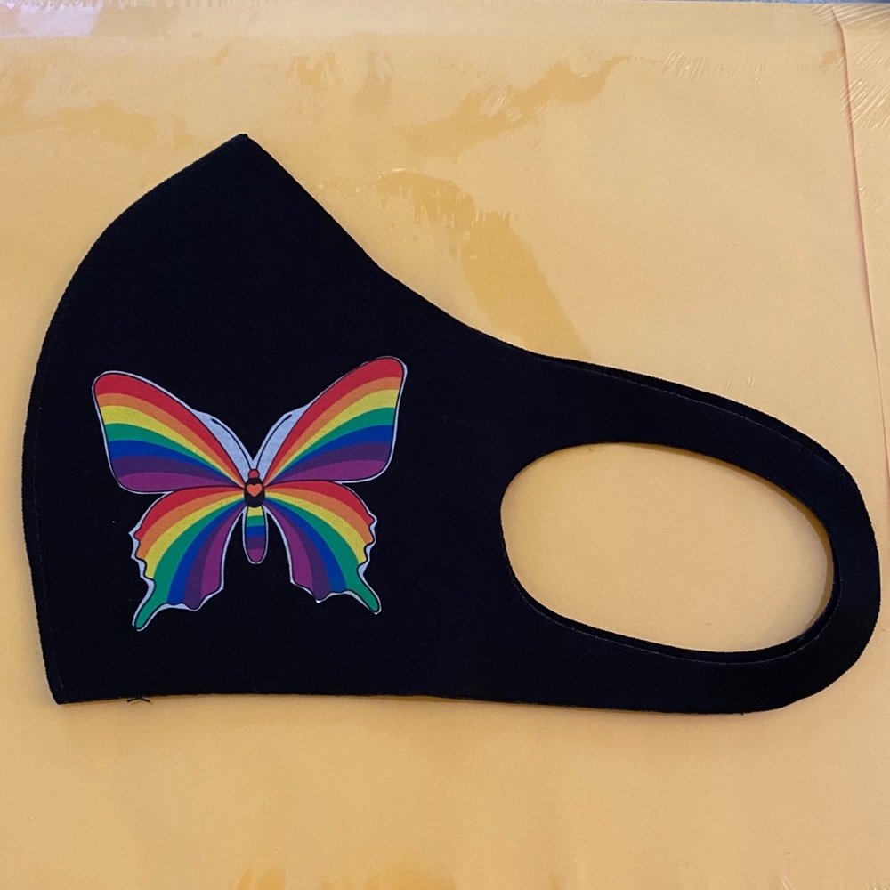 FACE MASK “ RAINBOW BUTTERFLIES “